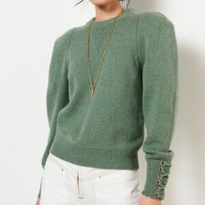 Ba&sh Keane Sweater Wool Blend Sweater in Green (Medium)